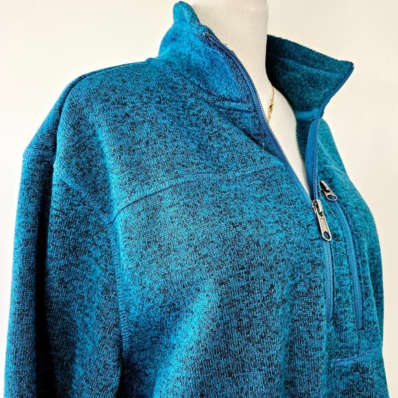 Merona Size Large Polyester Bluish Green Long-Sleeved Womens Pullover Sweatshirt - Picture 9 of 16